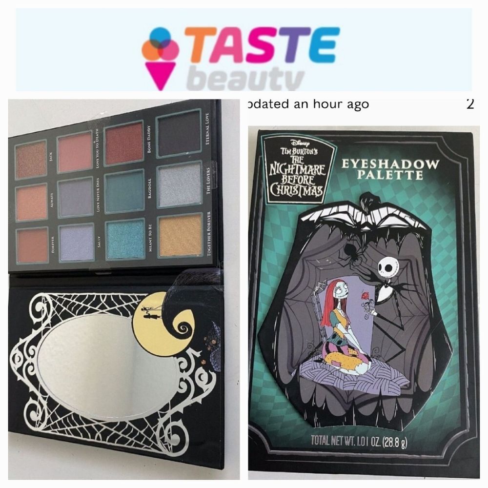 Taste Beauty X Tim Burton's A Nightmare Before Christmas Eyeshadow Palette